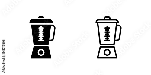 Kitchen blender icon set for food processing, smoothies, and meal prep