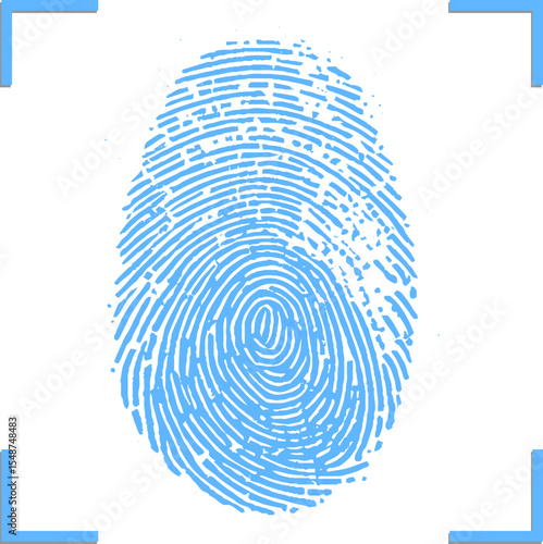 Finger-print Scanning Identification System. stock illustration. 