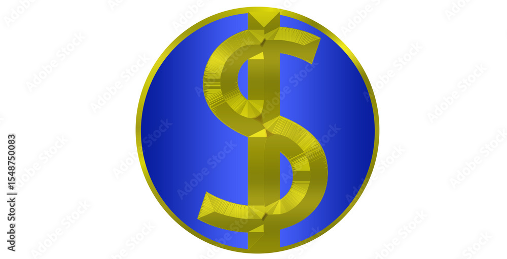 Fototapeta premium golden dollar sign