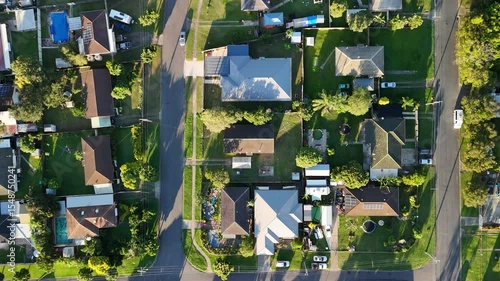 Ellen Grove, Brisbane, Queensland, Australia: 4K Aerial Image of Low Density Housing with Solar, Tree Lined Streets, Suburban Layout, Residential Zone, and Urban Green Space in Brisbane Western
