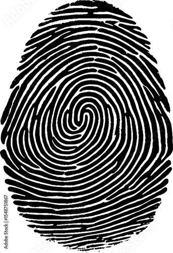 Fingerprint Icon on Transparent Background