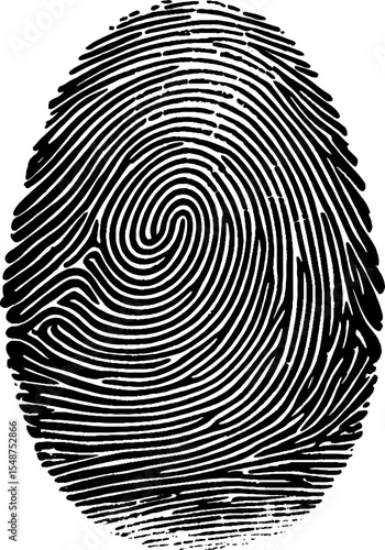 ID app icon. Fingerprint  illustration