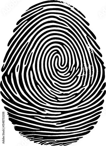 ID app icon. Fingerprint  illustration
