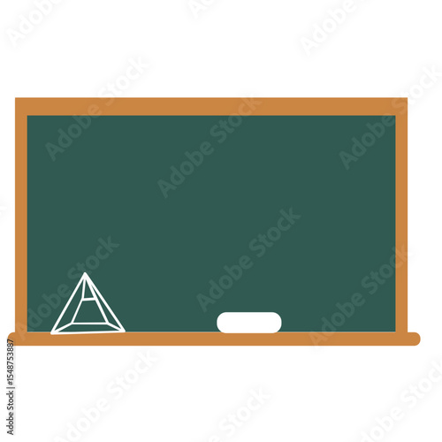  An empty chalkboard, ideal for representing education, lessons, and school environments, perfect for teaching and learning-themed designs.