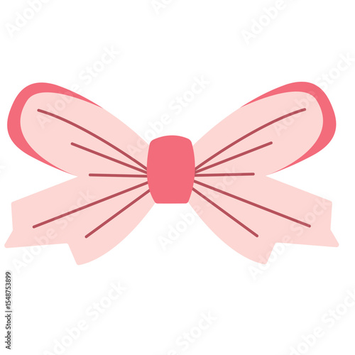  A pink bow, perfect for gift wrapping, fashion accessories, and cute decorative elements in feminine or cheerful designs.