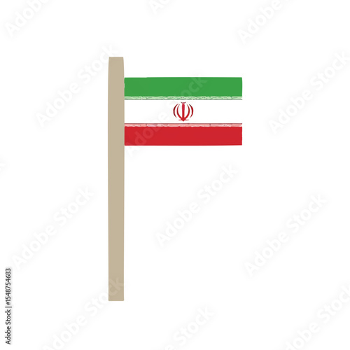 Iran National Flag Vector image