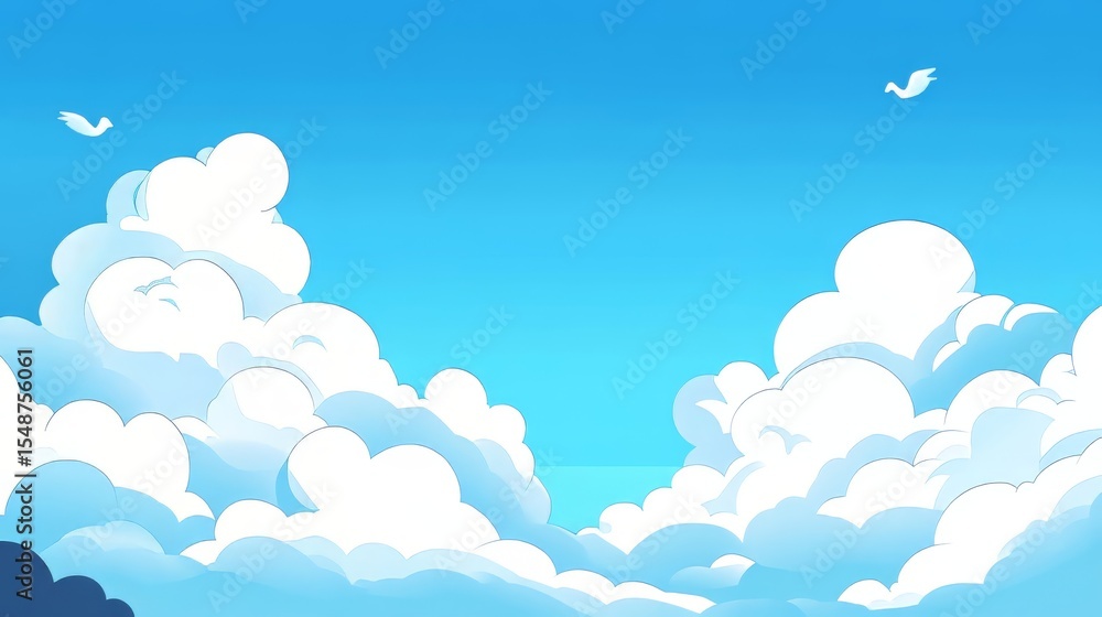 Clouds on blue sky banner Clouds on blue sky banner
