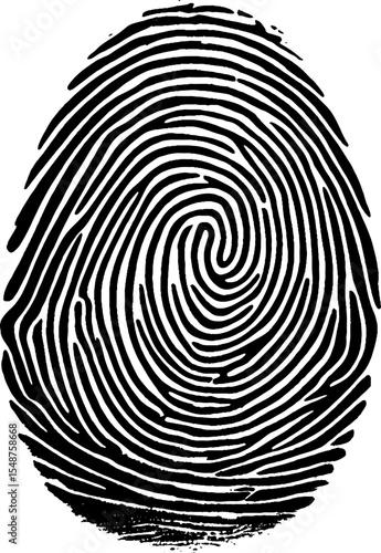 Fingerprint logo vector illustration icon template. 