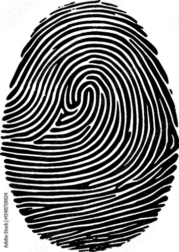 Fingerprint logo vector illustration icon template. 