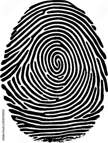 Fingerprint logo vector illustration icon template. 