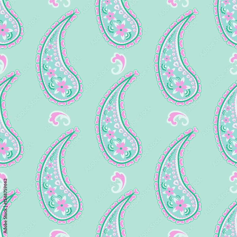 Obraz premium elegant paisley pattern for wallpaper background and textile beautiful paisley originated in persia and paisley is popular in Iran india scotland this paisley design is good for dress shawl scarf rida