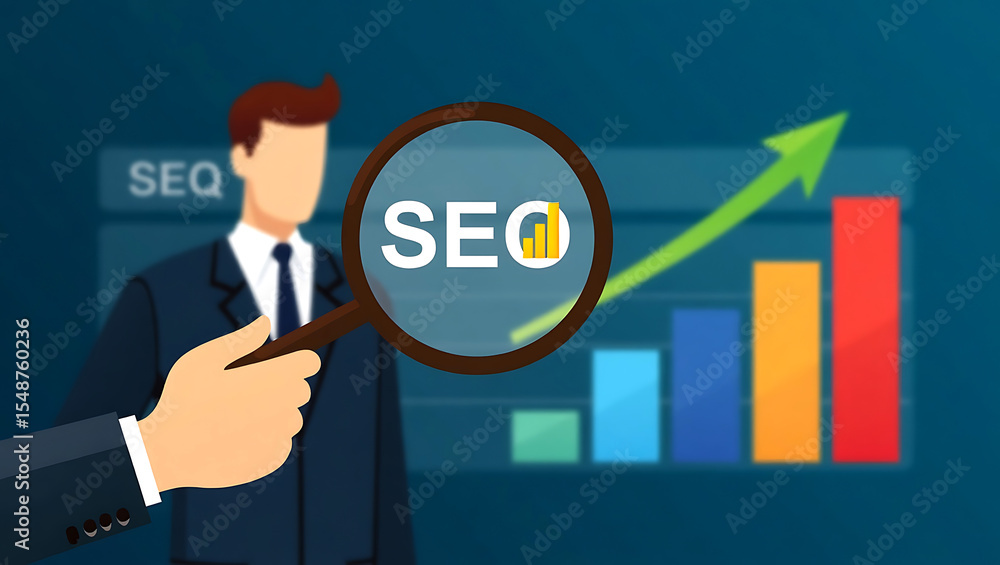 SEO Growth Strategy Concept – Digital Marketing Optimization with Business Analytics SEO Growth Strategy Concept – Digital Marketing Optimization with Business Analytics