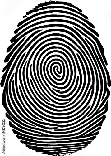 Finger id icon on white background for graphic and web design. Fingerprint logo vector illustration icon template.