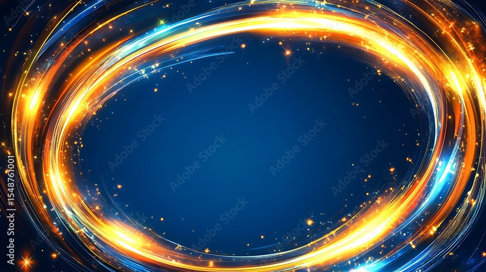 Obraz premium Abstract glowing circular frame (3)