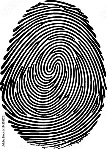 Black fingerprint stock illustration