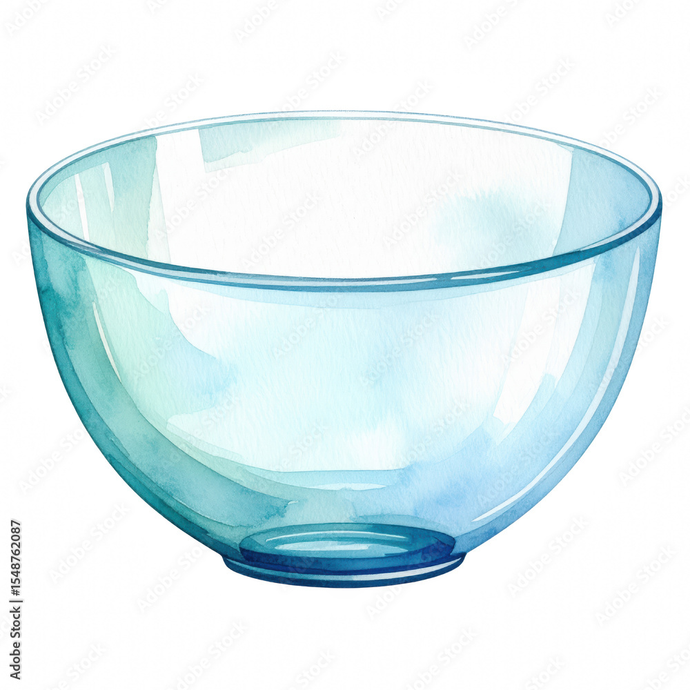 A simple, clear glass bowl with a smooth surface and rounded edges. cut out. transparent background A simple, clear glass bowl with a smooth surface and rounded edges. cut out. transparent background