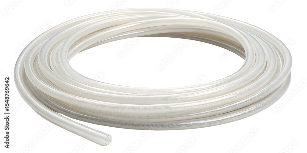 Coiled Clear Tubing Isolated on Transparent Background, PVC Pipe, Plastic Hose, plastic tubing, transparent material, coil Coiled Clear Tubing Isolated on Transparent Background, PVC Pipe, Plastic Hose, plastic tubing, transparent material, coil