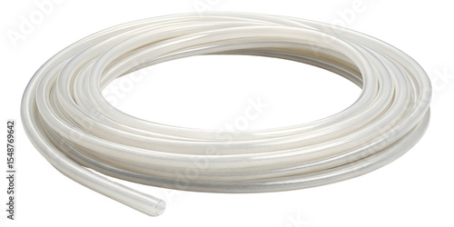 Coiled Clear Tubing Isolated on Transparent Background, PVC Pipe, Plastic Hose, plastic tubing, transparent material, coil