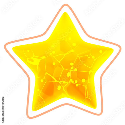 Cute cartoon style jewel stars.