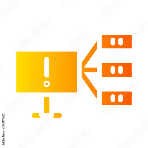 cyber attack gradient icon