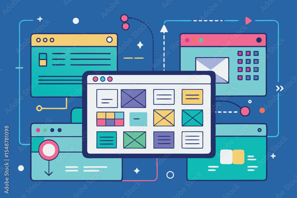 Designing a modern user interface with colorful elements for web applications Designing a modern user interface with colorful elements for web applications