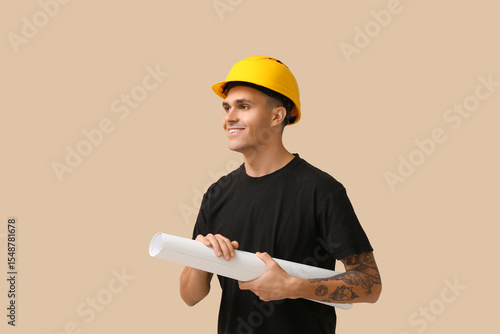 Young male engineer with bl...