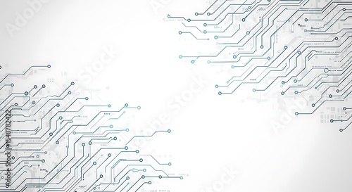 Abstract Technology Background Circuit Board Design, Digital Network, Electronic Pattern, High-Tech Innovation, Futuristic Concept