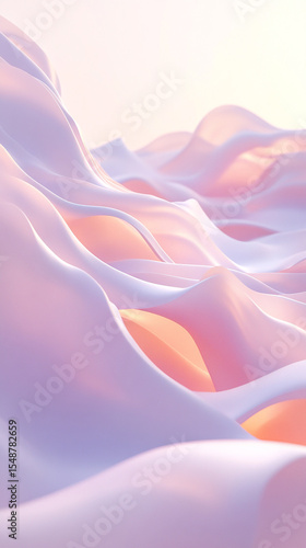 a refined abstract liquid display 3d design on vertical background
