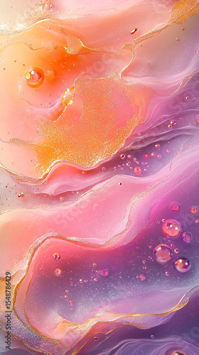 a sleek abstract liquid display 3d design on vertical background