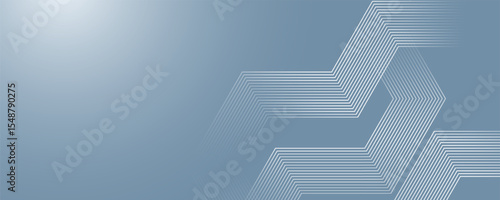 Digital abstract background hexagon lines on gray background. Futuristic digital network stripe line art design for poster, brochure, cover, website, banner