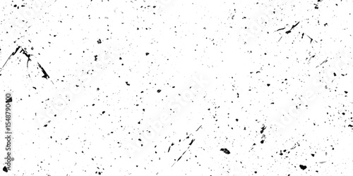 Black and white texture with a grunge aesthetic image in background,  The black splatters and smudges are scattered unevenly across the surface.