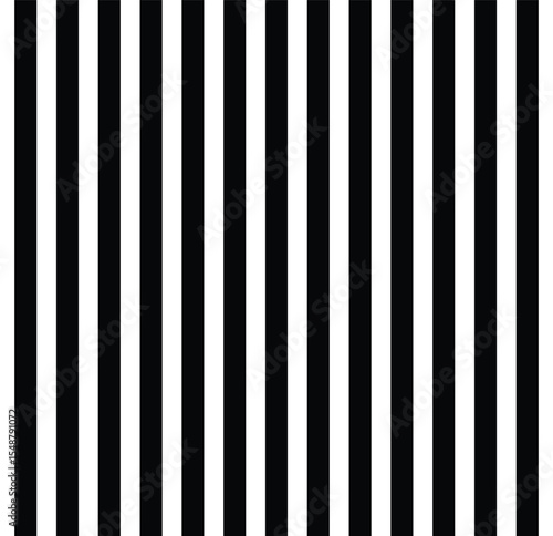 Black and White Vertical Stripes. Monochrome seamless pattern. Black white seamless pattern parallel lines. Striped texture for fabrics, textile, interior, package, marine design. Vector illustration