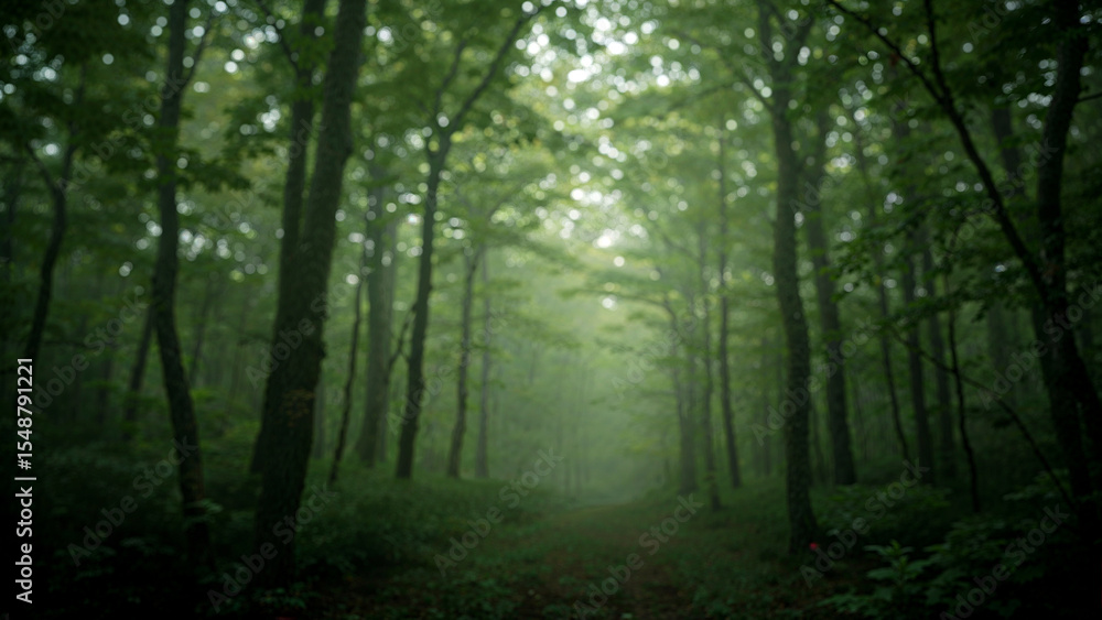 Fototapeta premium Ethereal forest scene soft focus light dreamy nature background