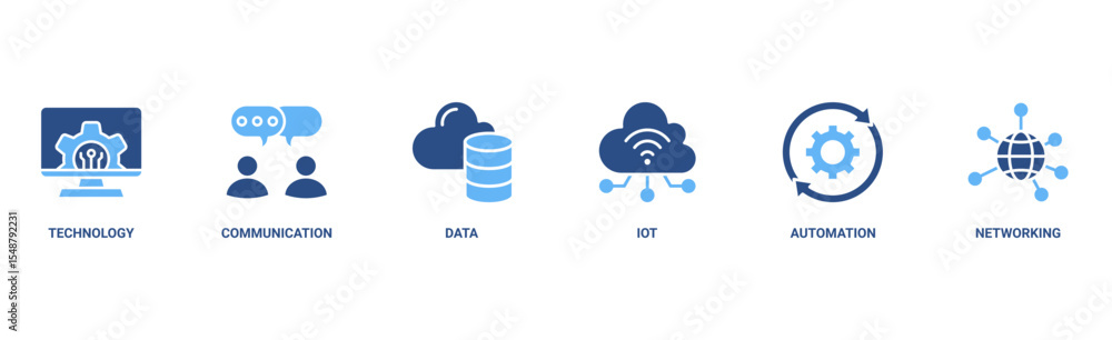 Digital transformation banner web icon vector illustration concept with icon of technology, communication, data, iot, ict, automation, internet, and networking Digital transformation banner web icon vector illustration concept with icon of technology, communication, data, iot, ict, automation, internet, and networking