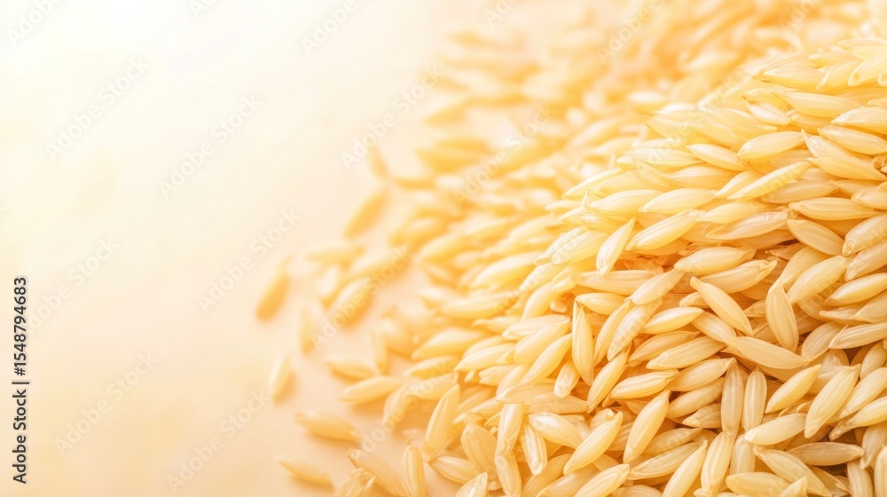 Obraz premium Uncooked rice grains closeup