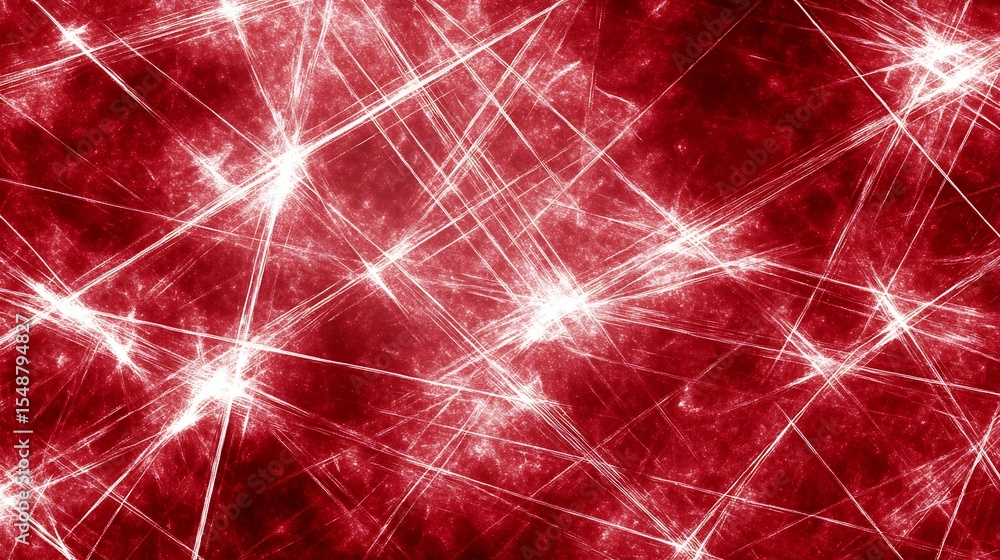 Fototapeta premium Abstract red background with intersecting lines and light effects