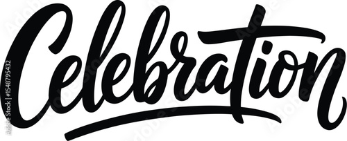 celebration, text design. Vector calligraphy. Typography poster.
