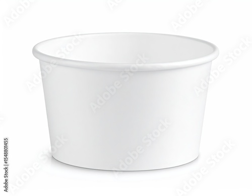 White Paper Tub for Food Mockup
