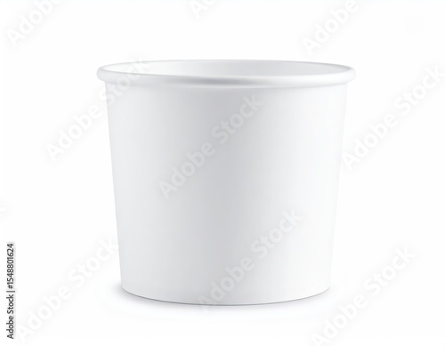 Wallpaper Mural Clean Blank White Paper Cup Mockup on White Backdrop Torontodigital.ca