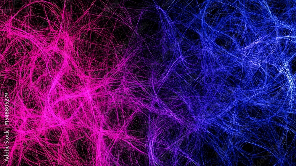 Obraz premium Abstract vibrant neon threads