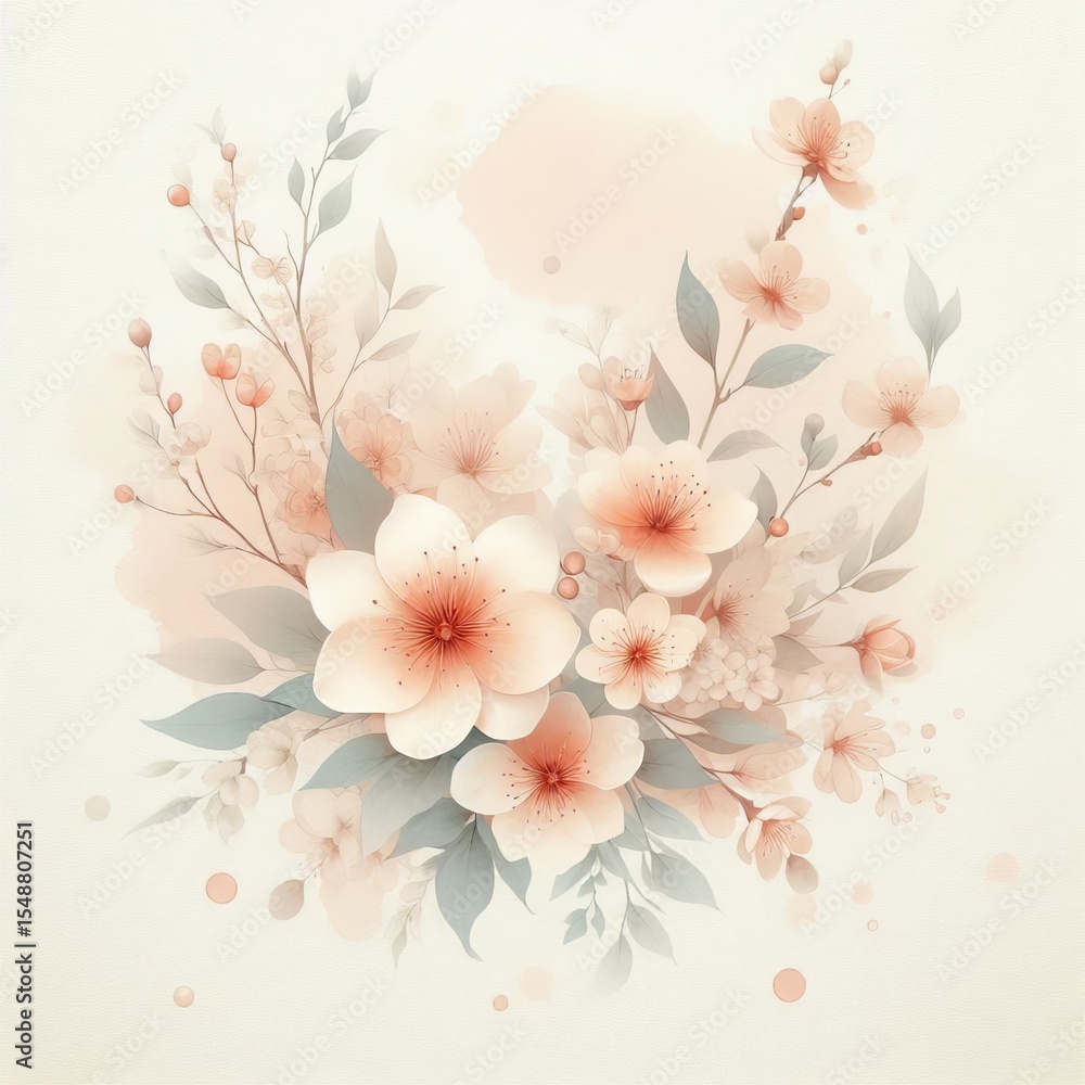 61 Soft apricot with a faint watercolor wash for spring event fl 61 Soft apricot with a faint watercolor wash for spring event fl