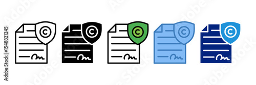 Copyright Document Icon Element For Design