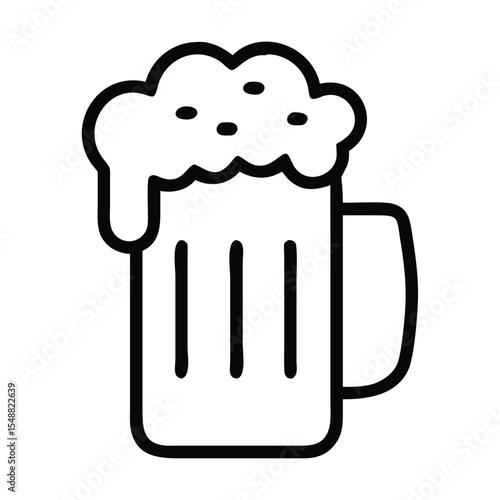 Beer icon outline Premium Vector