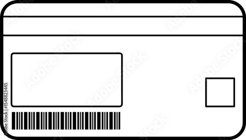 Generic Blank Packaging Label with Barcode and Address Window