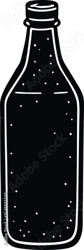 Cleaning detergent bottle line art icon Premium Vector