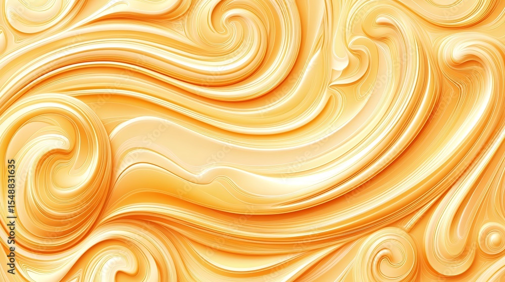 Abstract swirl pattern of creamy yellow liquid Abstract swirl pattern of creamy yellow liquid