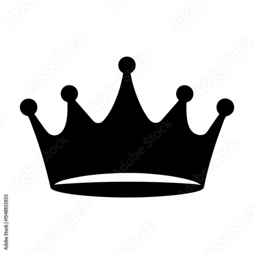 Simple yet elegant black crown on a white background illustration design
