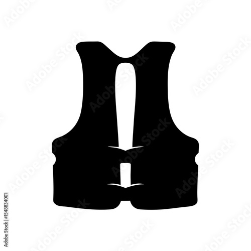 Silhouette of a classic waistcoat garment, versatile and timeless clothing icon