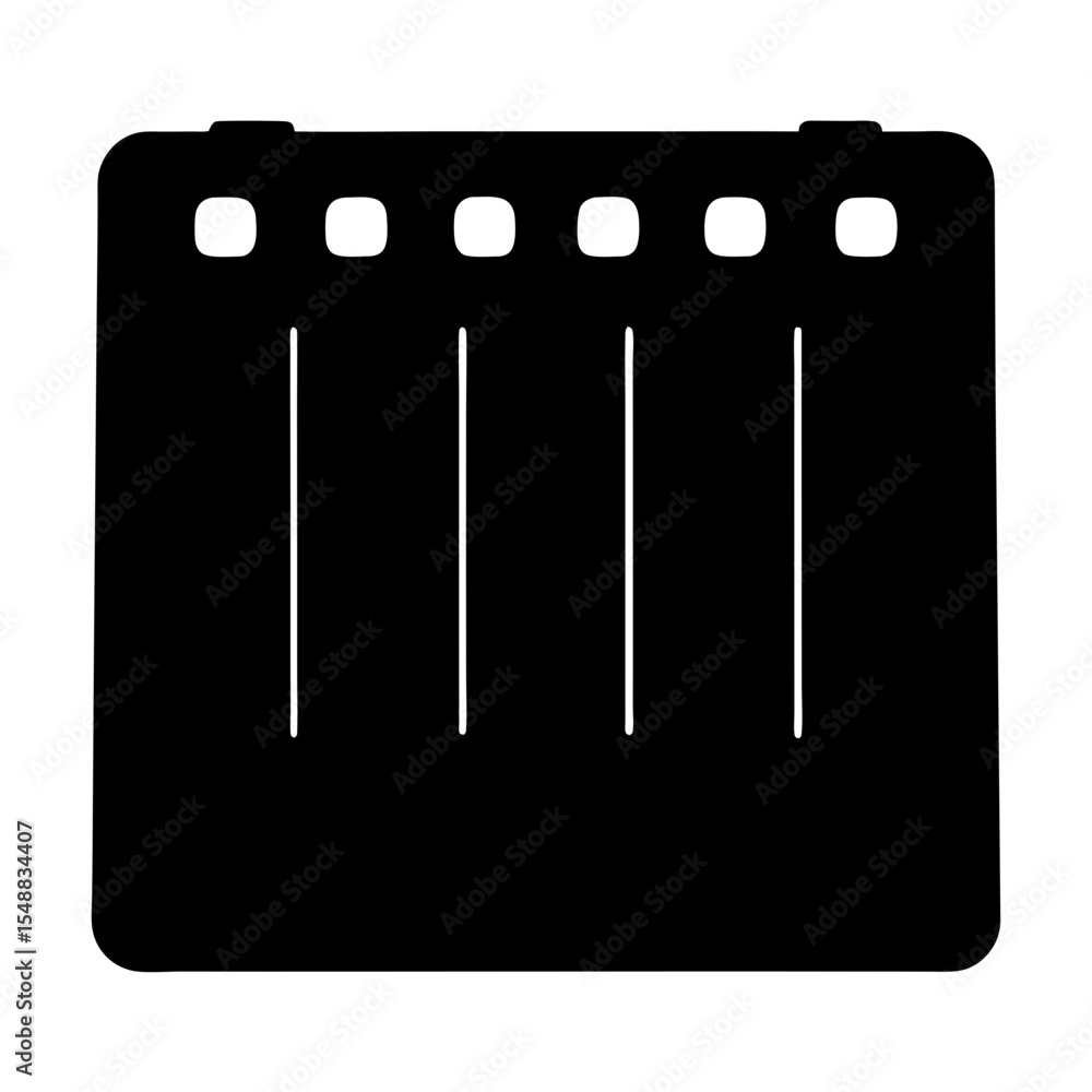 Minimalist illustration of a calendar with clean lines and a modern aesthetic Minimalist illustration of a calendar with clean lines and a modern aesthetic