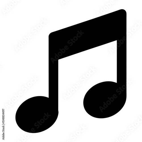 Illustration of a musical note indicating rhythm, melody and sonic expression